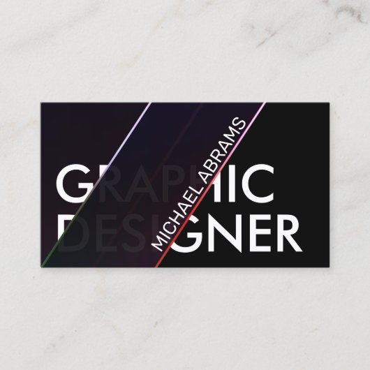 Moderne geometrische transparante donker visitekaartje (Voorkant)