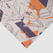 Moderne geometrische tulp lijnkunstpatroon (5) tissuepapier (Detail)