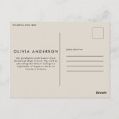 Moderne geometrische typografie 4 foto-afstuderen briefkaart (Achterkant)