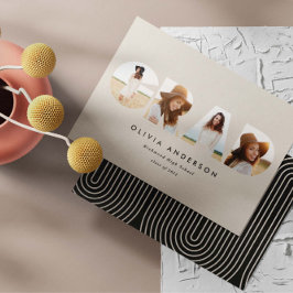 Moderne geometrische typografie fotoboogafstuderen