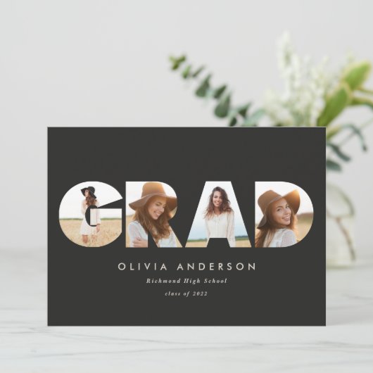 Moderne geometrische typografie fotoboogafstuderen aankondiging (Staand voorkant)