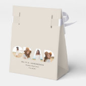 Moderne geometrische typografie fotoboogafstuderen bedankdoosjes (Achterkant)