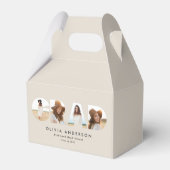 Moderne geometrische typografie fotoboogafstuderen bedankdoosjes (Achterkant)