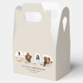 Moderne geometrische typografie fotoboogafstuderen bedankdoosjes (Geopend)