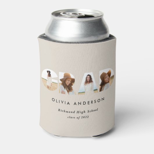 Moderne geometrische typografie fotoboogafstuderen blikjeskoeler (Blikje Achterkant)