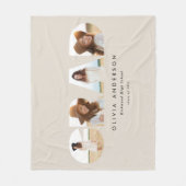 Moderne geometrische typografie fotoboogafstuderen fleece deken (Voorkant)