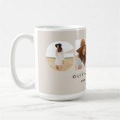 Moderne geometrische typografie fotoboogafstuderen koffiemok (Links)