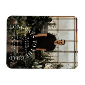 Moderne geometrische typografie fotoboogafstuderen magneet (Horizontaal)