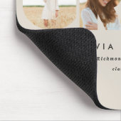 Moderne geometrische typografie fotoboogafstuderen muismat (Hoek)