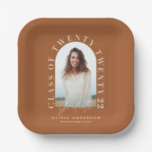 Moderne geometrische typografie fotoboogafstuderen papieren bordje