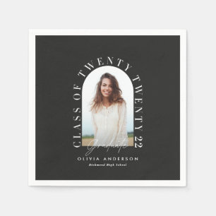 Moderne geometrische typografie fotoboogafstuderen servet