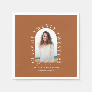 Moderne geometrische typografie fotoboogafstuderen servet