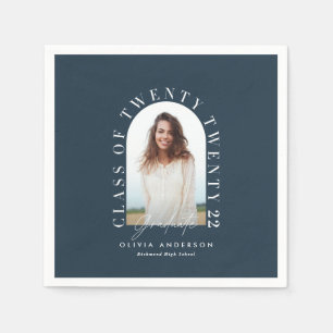 Moderne geometrische typografie fotoboogafstuderen servet