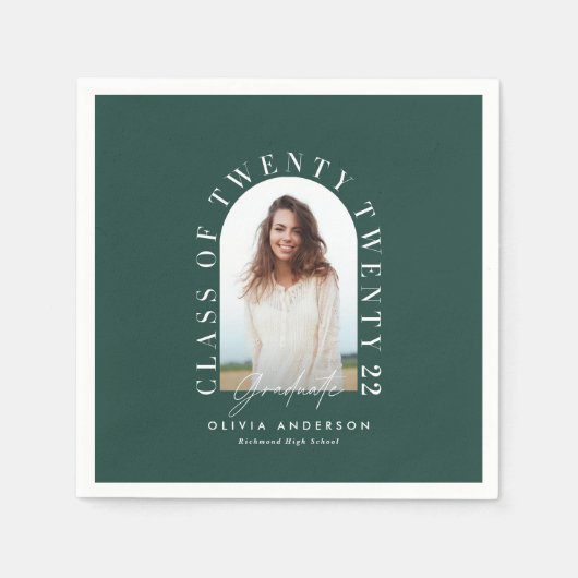 Moderne geometrische typografie fotoboogafstuderen servet (Voorkant)