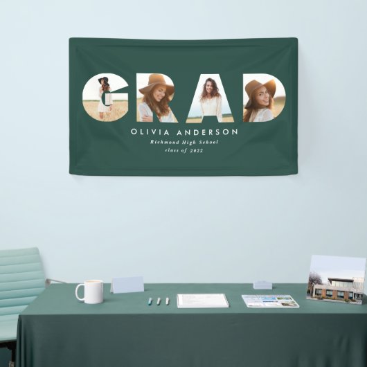 Moderne geometrische typografie fotoboogafstuderen spandoek (Beurs)