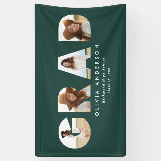 Moderne geometrische typografie fotoboogafstuderen spandoek (Verticaal)