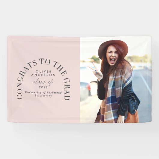 Moderne geometrische typografie fotoboogafstuderen spandoek (Horizontaal)