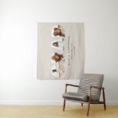 Moderne geometrische typografie fotoboogafstuderen wandkleed (In situ)