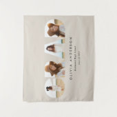 Moderne geometrische typografie fotoboogafstuderen wandkleed (Voorkant)