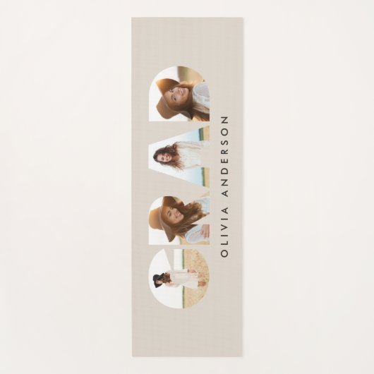 Moderne geometrische typografie fotoboogafstuderen yogamat (Voorkant)