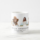 Moderne geometrische typografie multi-foto afstude koffiemok (Center)