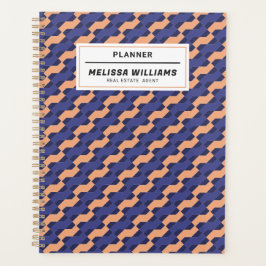 Moderne geometrische vergrendelde patroondagelijks planner