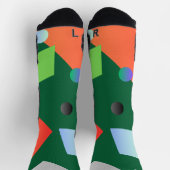 Moderne geometrische verloopkleur Groen Sokken (Top)