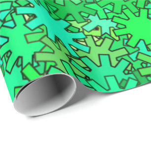 Moderne geometrische versnellingen, Limoen en smar Cadeaupapier
