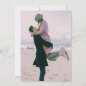 Moderne geometrische vervaagde foto bruiloft kaart (Achterkant)