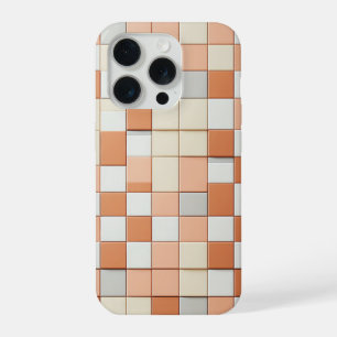 Moderne geometrische vierkante hoes - Terracotta, iPhone 15 Pro Case