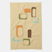 Moderne geometrische vierkanten uit de Middeleeuws Theedoek (Verticaal)