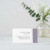 Moderne geometrische Visitekaartjes | Lila grijs (Staand voorkant)