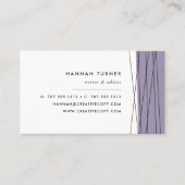 Moderne geometrische Visitekaartjes | Lila grijs (Voorkant)