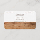 Moderne Geometrische Visitekaartjes van hout (Achterkant)