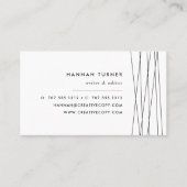 Moderne geometrische Visitekaartjes | Zwart-wit (Voorkant)