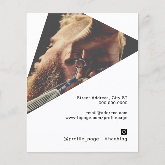 Moderne geometrische vorm afbeelding flyer (Achterkant)