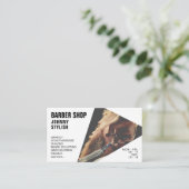 Moderne geometrische vorm afbeelding visitekaartje (Staand voorkant)