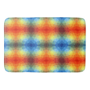 Moderne geometrische vorm van regenboog badmat