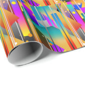 Moderne geometrische vormen Abstract patroon Cadeaupapier (Rol Hoek)