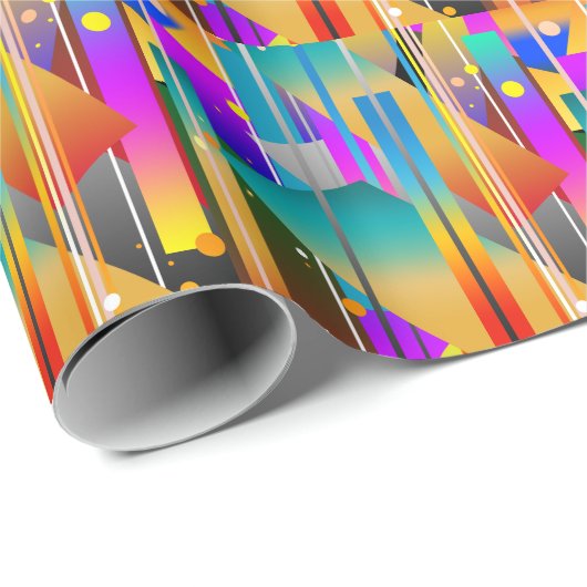 Moderne geometrische vormen Abstract patroon Cadeaupapier (Rol Hoek)