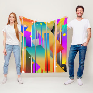 Moderne geometrische vormen abstract patroon fleece deken