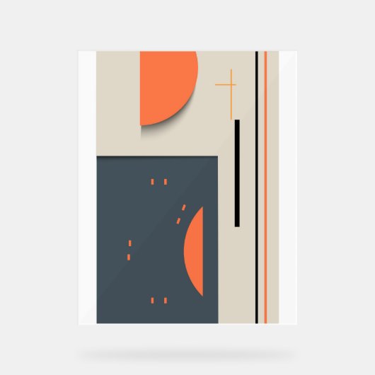 Moderne geometrische vormen acryl bord (Voorkant)