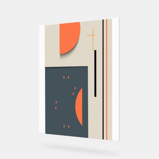 Moderne geometrische vormen acryl bord (Hoek)