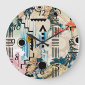 Moderne geometrische vormen Acrylwandklok Grote Klok (Voorkant)