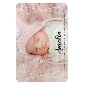 Moderne Geometrische Vormen Geboorteaankondiging Magneet (Verticaal)