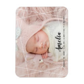 Moderne Geometrische Vormen Geboorteaankondiging Magneet (Verticaal)