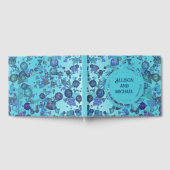 Moderne geometrische vormen in blauw gastenboek (Volledig)