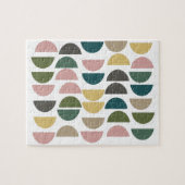 Moderne geometrische vormen in de aardepastels legpuzzel (Horizontaal)