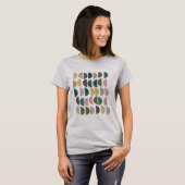 Moderne geometrische vormen in de aardepastels t-shirt (Voorkant volledig)