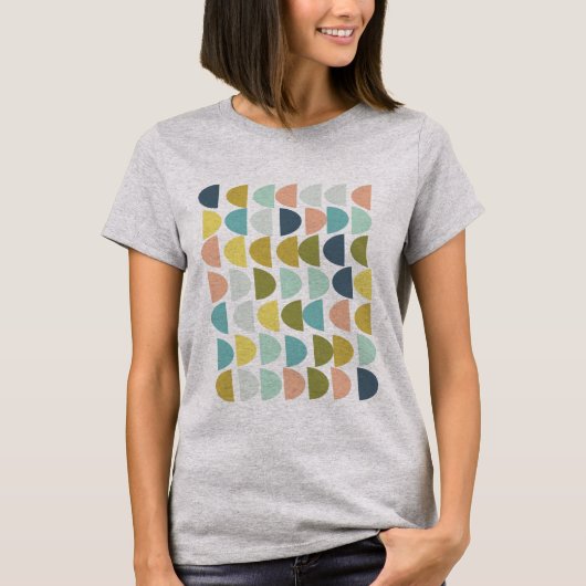 Moderne geometrische vormen in  kleurenafbeelding t-shirt (Voorkant)
